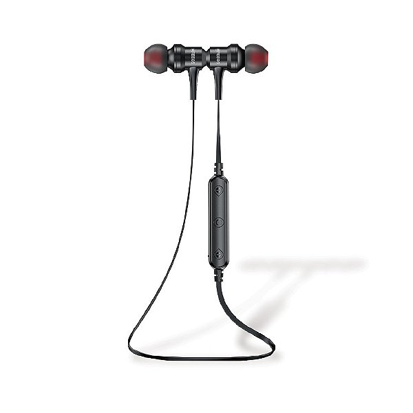 Fone Sport Bluetooth Neckband + Microfone e Controle - Fixação Magnética (HS-616)