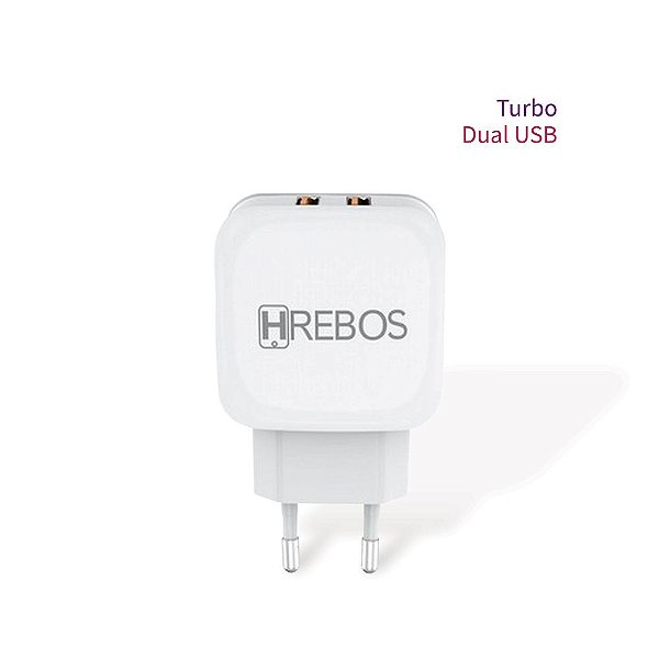 Carregador Turbo Dual USB Hrebos