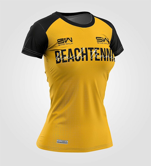 Camiseta Feminina | Beach Tennis | Colors | Mostarda