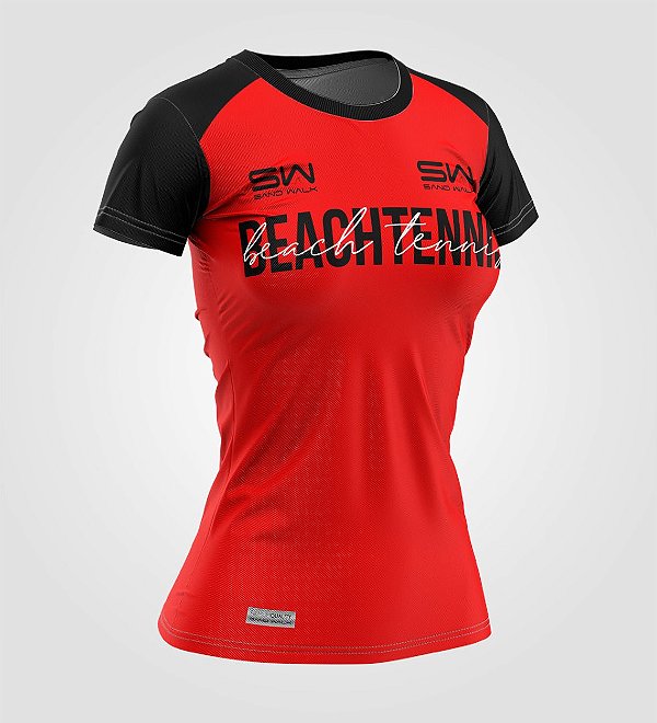 Camiseta Feminina | Beach Tennis | Colors | Vermelha