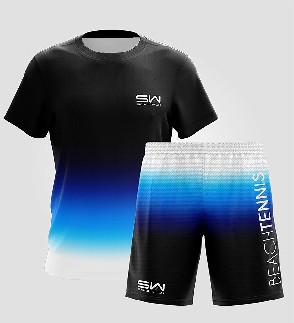 Conjunto Camiseta e Bermuda |Masculino | Beach Tennis Colors | Tricolor