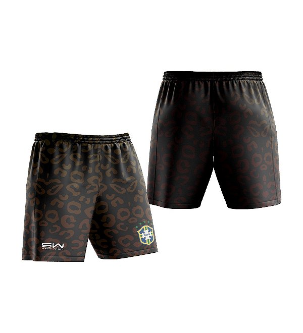 Shorts Masculino | Modelo Treino | Copa 2022 | Preto e Amarelo