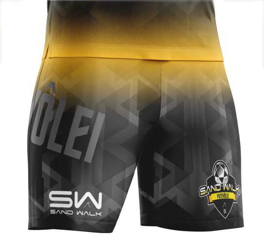 Shorts Masculino | Modelo Treino | Geométrico amarelo