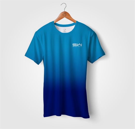 Camiseta Beach Tennis | Manga Curta |  Azul Claro & Azul Escuro