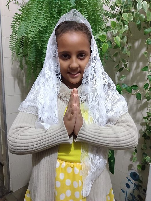 Véu Infantil Flor de Maria - Primeira Comunhão