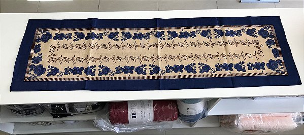 Caminho de mesa rústico 40cm x 1,40m - Raner