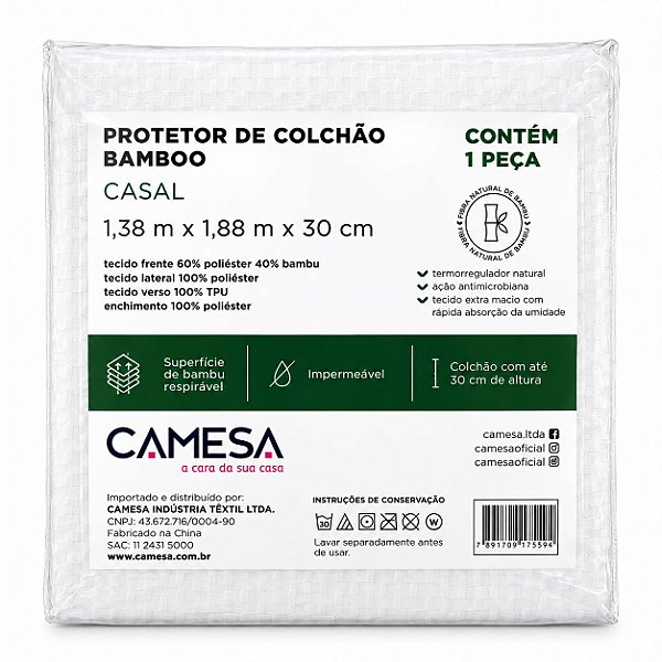 PROTETOR DE COLCHÃO BAMBOO