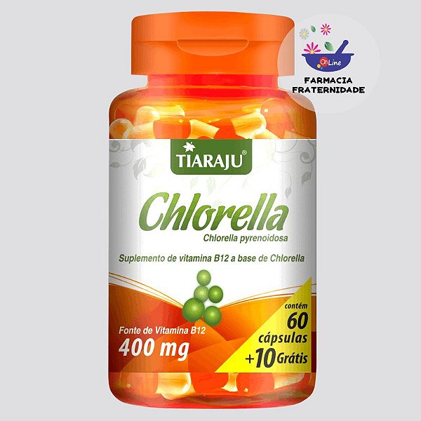 Chlorella 400 mg 60 Cápsulas + 10 de Brinde