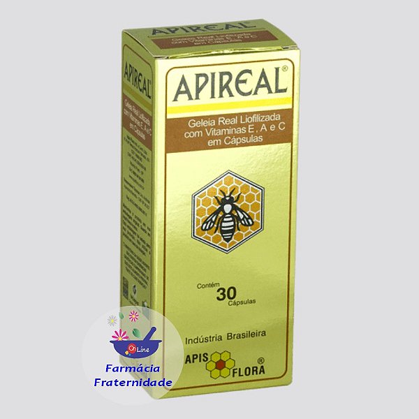 Apireal - Geleia Real Liofilizada 30 Cápsulas
