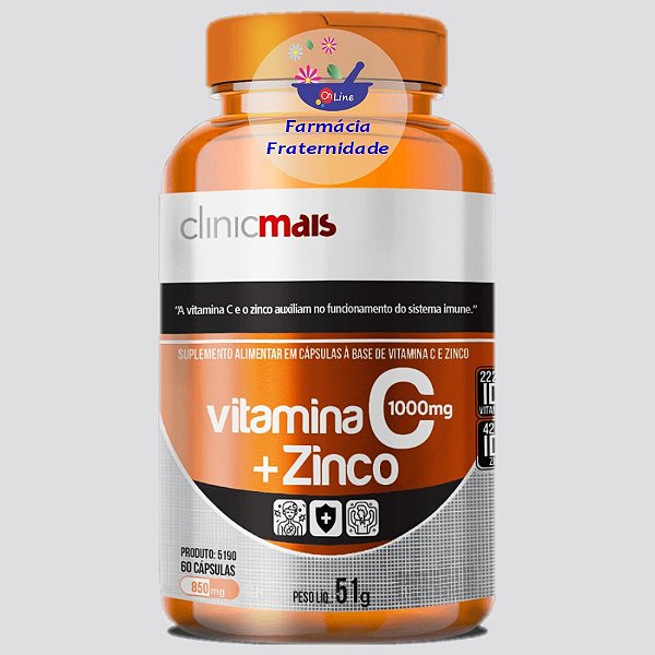 Vitamina C + Zinco 60 Cápsulas