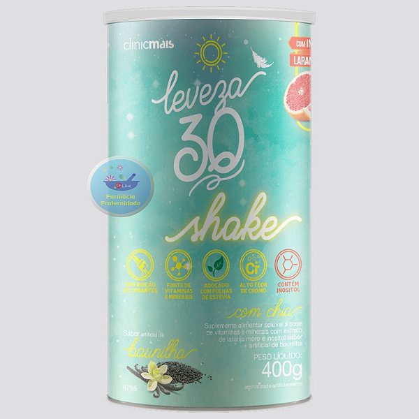 Shake Leveza 30 com Chia e Laranja Moro Sabor Baunilha 400 g