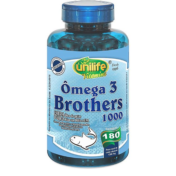 Ômega 3 Brothers 1400 mg 180 Cápsulas