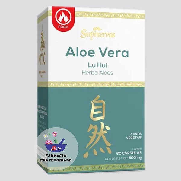 Herba Aloes (Aloe Vera (Babosa) - Lu Hui) 500 mg 60 Cápsulas