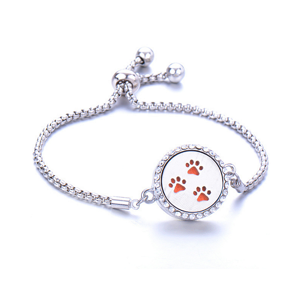 Pulseira Difusor - Pingente 21mm  - Pet - Prateado - Liga de Zinco
