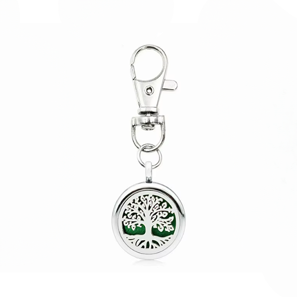 Chaveiro Difusor - Pingente 21mm - Árvore da vida - Prateado - Liga de Zinco