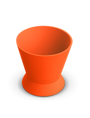 Pote Dappen Silicone Laranja Médio Indusbello