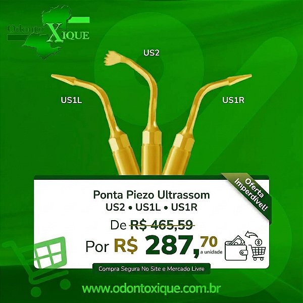 Ponta Piezo Ultrassom US1R para Cirurgias Osteotomias