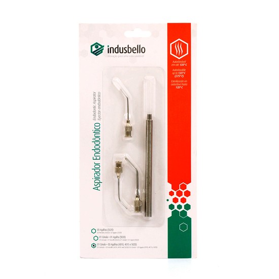 Aspirador Endodôntico Conj. de Aspiração 1 Cânula + 3 Agulhas Indusbello