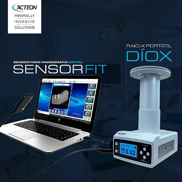 Sensor para Radiografia Digital Fit T2 + Raio-X Portátil Díox ACTEON