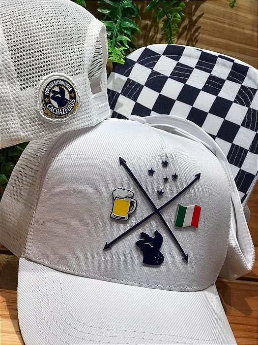 Boné Trucker Cachazeiros - Branco