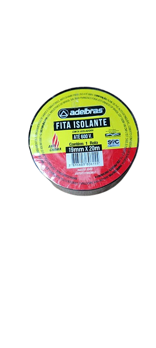 Fita Isolante Antichama Preta 19mm X 20 Metros