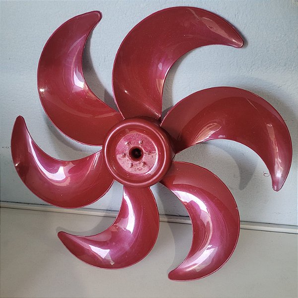 Hélice 6 Pás Vermelha 40cm Ventilador Oster