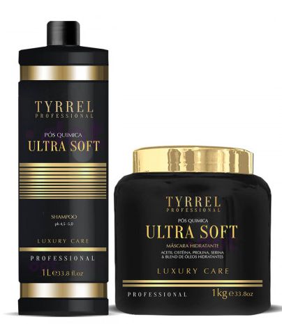 Tyrrel Ultra Soft Shampoo e Máscara Pós Química Kit Profissional