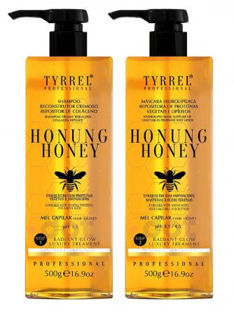 Tyrrel Honung Honey Kit Tratamento de Mel Capilar 2x500g ( Lançamento)
