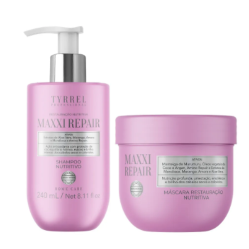 Kit Maxxi Repair Tyrrel - Shampoo 250ml + Máscara de tratamento 250g (Lançamento)