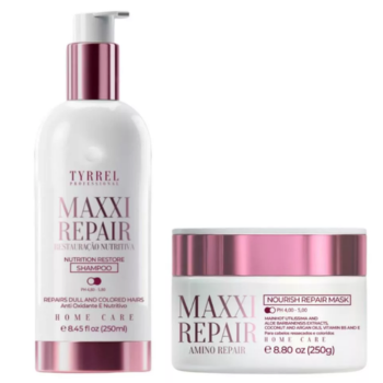 Kit Maxxi Repair Tyrrel - Shampoo 250ml + Máscara de tratamento 250g (Lançamento)
