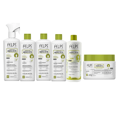 Felps Cachos Azeite De Abacate Kit 6 Itens