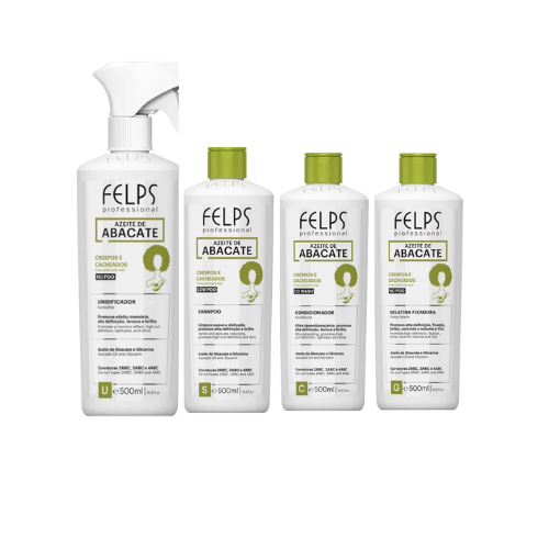 Felps Cachos Azeite De Abacate Kit 4 Itens