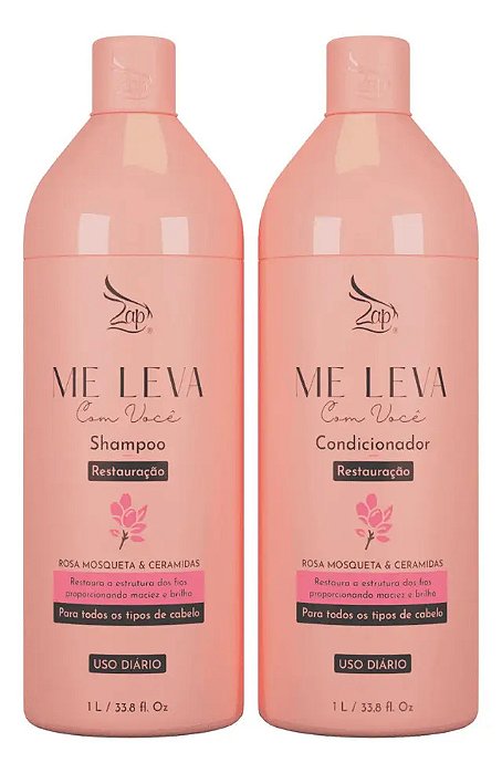Zap Kit Me Leva Shampoo E Cond/ Rosa Mosqueta & Ceramidas 1l