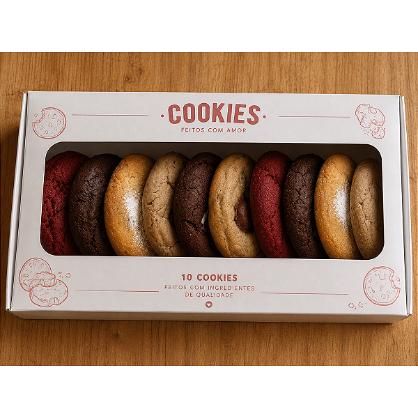 Caixa com 10 cookies