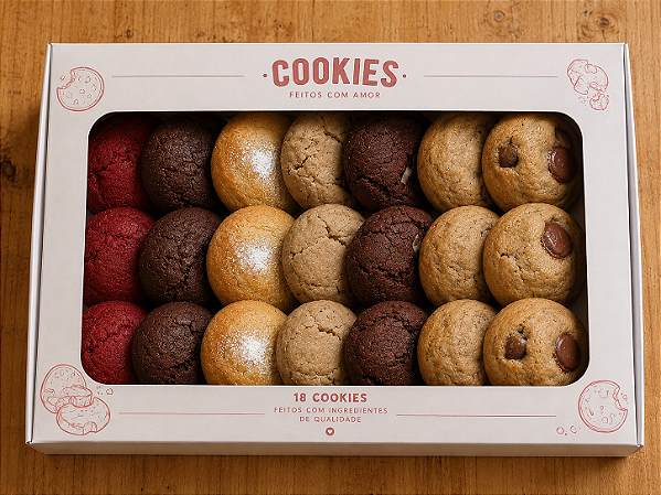 その他 Cookie Caixa com 21 cookies - Smile Town Cafe - Cafés Especiais & Cookies