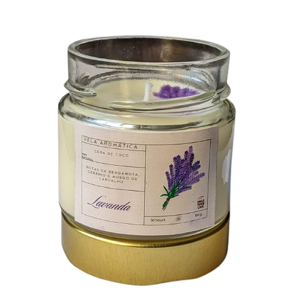 Vela Aromática Perfumada Aroma de Lavanda Francesa - 150g