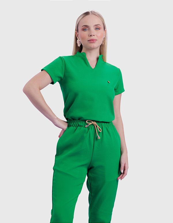 Scrub Feminino Lírio Verde Bandeira
