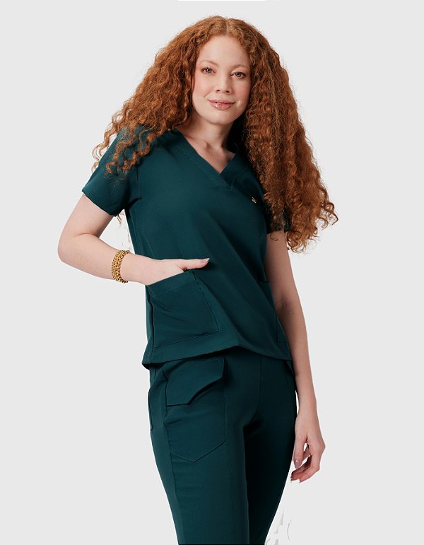 Scrub Feminino Sophia Verde Petróleo