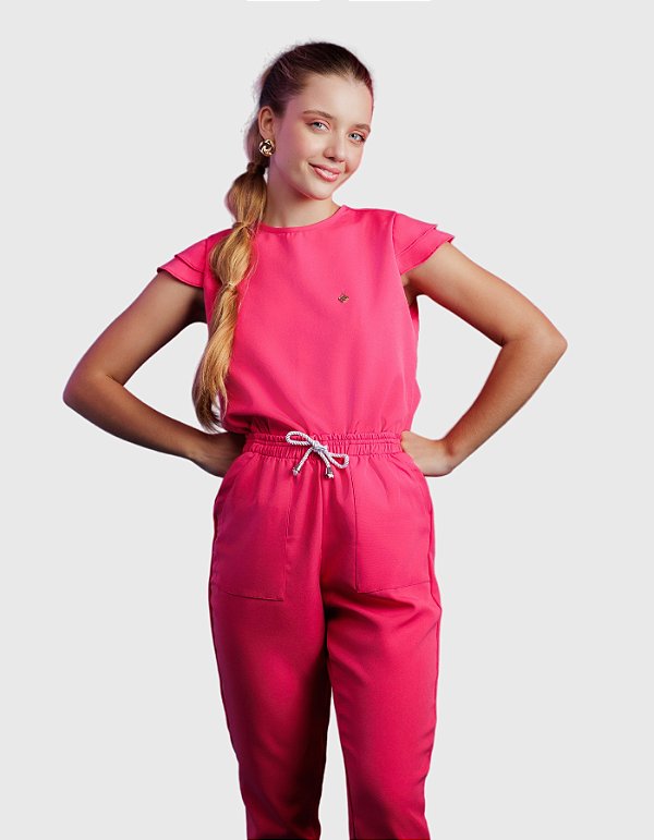 Scrub Feminino Flora Rosa Punch