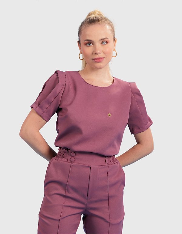 Scrub Feminino Selena Lilás Mulberry