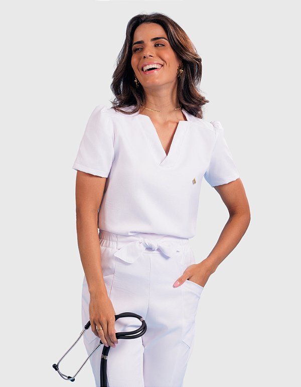 Scrub Feminino Lily Branco