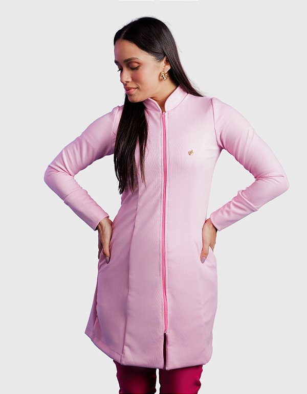 Jaleco Feminino Ava Rosa Claro