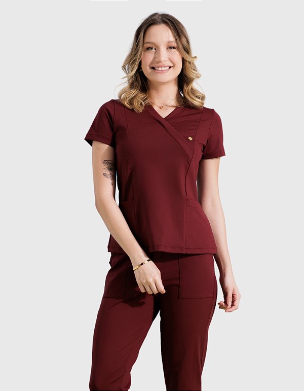 Scrub Feminino Moove Marsala