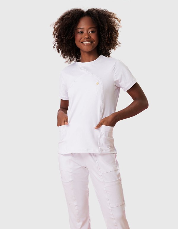 Scrub Feminino Megan Branco
