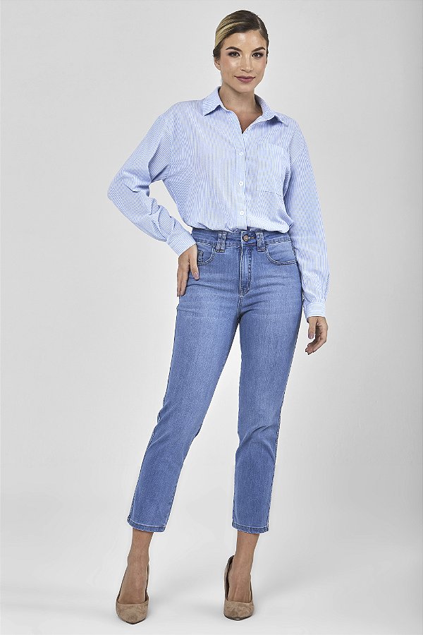 Calça Jeans Cropped - Friburgo — modelagem Cropped
