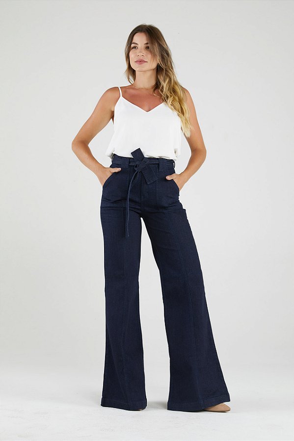 Calça Jeans Pantalona - New York — modelagem Pantalona