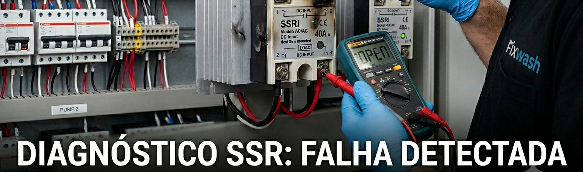 Relé de Estado Sólido SSR para equipamentos de cozinha profissional peças manutenção e diagnóstico Fixwash