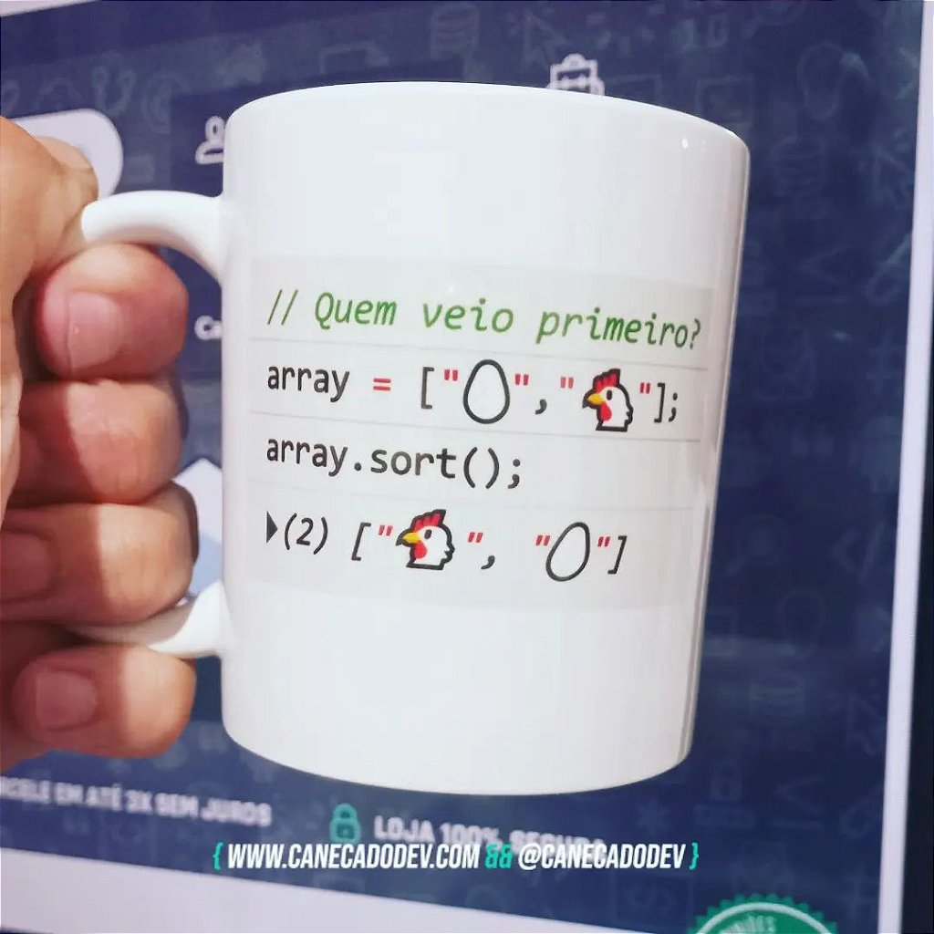 Caneca Quem veio Primeiro?