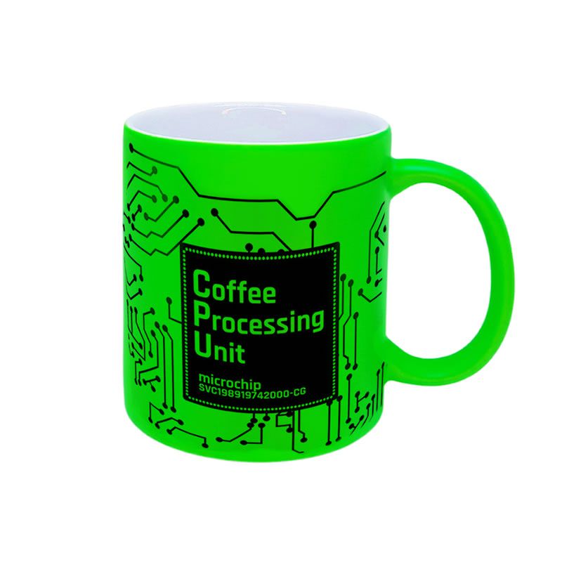 Caneca CPU Coffee Processing Unit Fluorescente