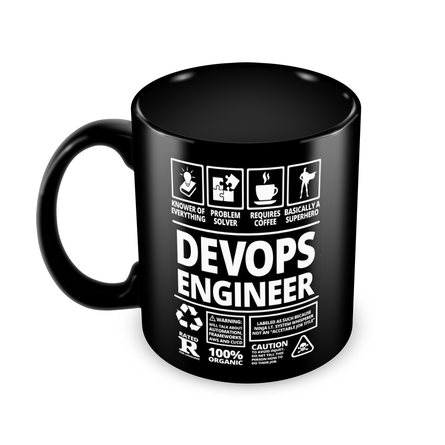 Caneca Devops Engineer preta